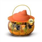 Bomboane cu fructe de jeleu în borcan de dovleac